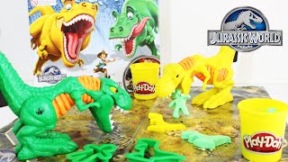 Jogo dos Dinossauros Jurassic World PlayDoh Hasbro [upl. by Ayirp366]