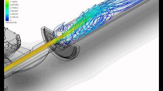 SolidWorks Flow Simulation exit part of calibration rig [upl. by Jeremias]