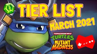 TIER LIST MARCH TMNT mutant madness [upl. by Etnor]