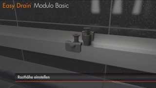 Einbau einer Duschrinne  Easy Drain Modulo Basic Deutsch [upl. by Niwri732]