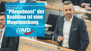 Ulrich Siegmund „Pflegeboostquot der Koaliation ist eine Mogelpackung [upl. by Augusta]