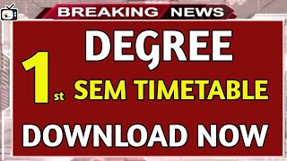 degree 1st sem exams time table 2023 download nowdegree 1st semester exam date schedule bhuwantv [upl. by Gisela]