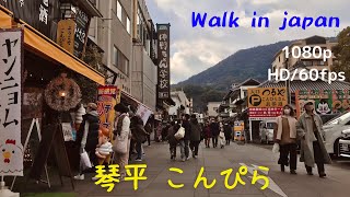 香川県 琴平 Walking in Konpirasan Japan お正月のこんぴらさんを歩く japan [upl. by Wiebmer]