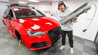 AUDI RS3 AIRRIDE INSTALL  DIY GARAGE MODS [upl. by Sualakcin]