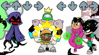 Glitch Stories Mini Crewmate vs Pibby Corrupted Teen Titans Go  Among Us vs Friday Night Funkin [upl. by Kurzawa]