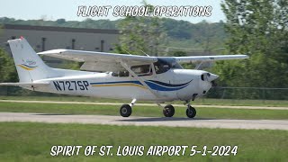 13 Cessna 172s from Elite Aviation Takeoff and Land at KSUS [upl. by Travers29]