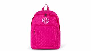 Monogrammed Quilted Laptop Backpack [upl. by Oneg843]