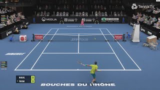 Tennis Elbow 4  Rafael Nadal VS Dominic Thiem  MARSEILLE  XKT Mod  Gameplay [upl. by Ennaecarg]