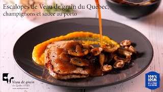 Escalopes de veau de grain champignons et sauce au porto [upl. by Ariec]