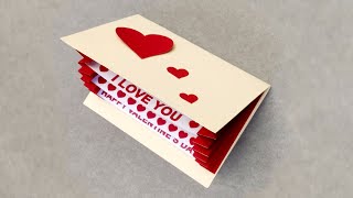 How to Make Valentine Cards  Valentine Cards Handmade Easy  Valentine Day Card [upl. by Akirehs238]