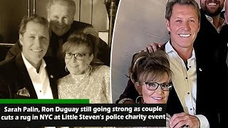 Sarah Palin Ron Duguay still going strong as couple cuts a rug in NYC at Little Steven’s police [upl. by Hguh487]