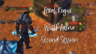 WOTLK Classic PVP Arena FERAL ROGUE Second Session [upl. by Dlanar]