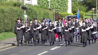 Cullybackey Pipe Band  Cunningham Memorial Church Parade 2017 [upl. by Lamok]