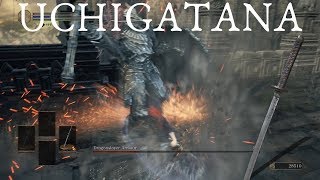 Dark Souls 3  Dragonslayer Armour Katana Parry ver No Damage [upl. by Irrabaj813]