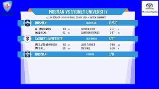 Mosman v Sydney University [upl. by Abba736]