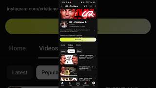 40m sub  UR Cristiano Ronaldo official YouTube channel UR Cristiano channel shorts [upl. by Adiol]