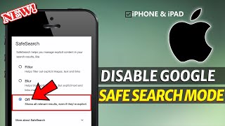 How to turn off Safe Search Mode on Google iPhone [upl. by Sacrod]