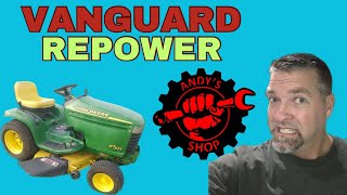 John Deere GT235 Briggs amp Stratton Vanguard 20hp Repower carb clean [upl. by Monti994]