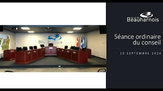 Ville de Beauharnois  Séance ordinaire du 10 septembre 2024 [upl. by Mareah970]