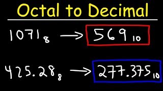 Octal to Decimal Conversion [upl. by Ertnod]