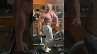 Moustache bodybuilder  Muscle checking bodybuilding bodybuilder fitness muscle [upl. by Kitarp]