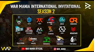 WAR MANIA INVITATIONAL INTERNATIONAL SEASON 2 RESTREAM FT SOUL FNATIC ENTITY HYPE [upl. by Millwater]