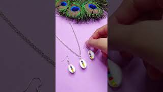 How make a cowrie shell necklacehow to make a handmade necklace step by step handmade shorts [upl. by Alexio423]