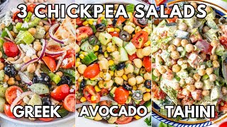 3 Easy Chickpea Salad Recipes [upl. by Llednav]