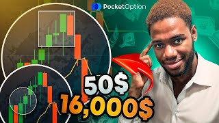 From 50 to 16000 in two days on BINARY OPTIONS  POCKET OPTION 2024 [upl. by Yborian]