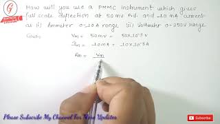 4 NUMERICAL PROBLEMS ON EXTENSION OF RANGE OF AN AMMETER AND VOLTMETER [upl. by Akcinat984]