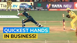 MS Dhonis Lightning Fast Stumping To Dismiss Shubman Gill In IPL 2023 Final [upl. by Jola35]