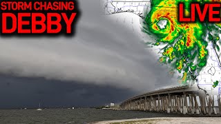 LIVE Storm Chasing Tropical Storm Debby August 4 2024 [upl. by Meg]