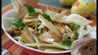 INSALATA ALLA JULIENNE CON FINOCCHI CARCIOFI E FOGLIE DI MENTA FRESCA [upl. by Perron94]