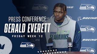 Gerald Everett Seahawks Friday Press Conference  November 26 [upl. by Berrie]