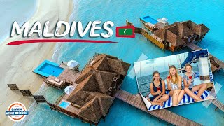 MALDIVES Most Luxurious Resort 🇲🇻 Overwater Bungalow Maldives Travel Guide 197 Countries 3 Kids [upl. by Roee]