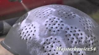 Test piaskarki domowej roboty 50l  Sandblasting DIY [upl. by Erreipnaej]