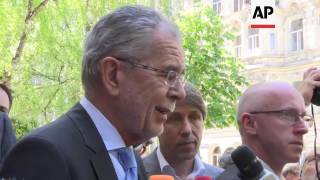 Van der Bellen votes in Austrian election [upl. by As]