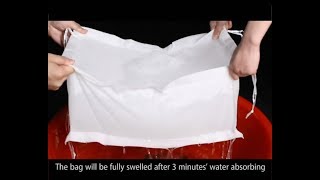 Alternative to flood sandbag – Sandless water filled inflatable sandbag [upl. by Nwahsad]