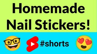 DIY Aesthetic Nail Stickers 💅 shorts [upl. by Fu]