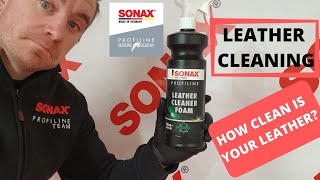 How to deep clean with SONAX leather Cleaner Foam Simple 2 step [upl. by Martres]