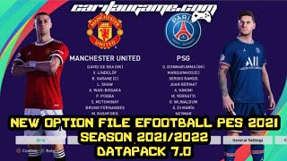 NEW OPTION FILE FOR PES 2021 PS4PS5 SEASON 20212022 DATAPACK 70 [upl. by Selassie]