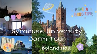 Syracuse University Freshman Dorm Tour  Boland Hall BBB [upl. by Anoiuq507]