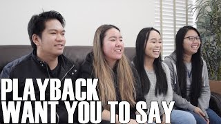 Playback 플레이백 Want You to Say Reaction Video [upl. by Enyahc]