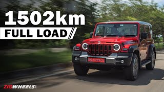 Mahindra Thar Roxx 22Hour Interstate Road Trip Vlog  Zigwheelscom [upl. by Nacul]