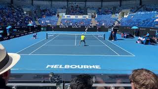 Andrey Rublev Court Level Footage  Incredible Backhand Pass AO 2022 [upl. by Atlanta]