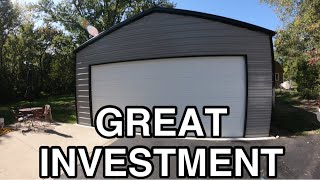 METAL GARAGE REVIEW WITH LIFTMASTER 8500W [upl. by Ellierim]