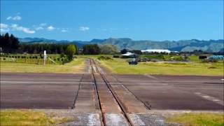 New Zealand  Gisborne Airport  Runway With a Railway Crossing [upl. by Mccallum]