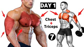 Chest And Triceps Superset Workout  7 Effective Exercises [upl. by Ailahtan]