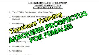 AKROKERRI COLLEGE Prospectus for females studentsteacherstraining [upl. by Raffo849]