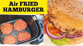 Air Fried Hamburger From ScratchHow To Make Air fryer cheeseburger RecipeAir Fry Burger Beef Patty [upl. by April980]